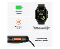 APPLE Watch Ultra 3 GPS + Cellular 49mm Czarny/ Opaska Alpine (czarna)- rozmiar S - 1362458 - zdjęcie 3
